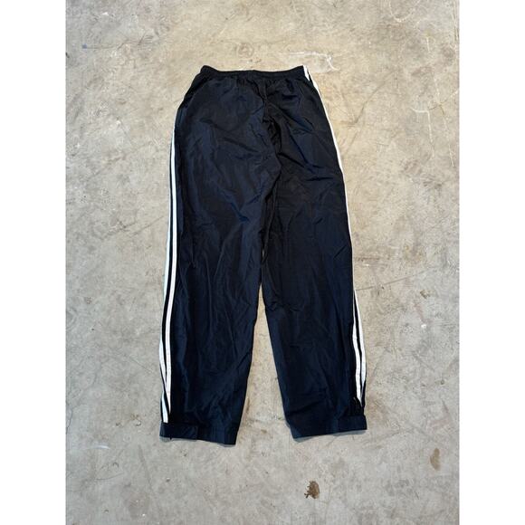 VTG 90s Y2K Adidas Ankle Hook and Loop Fasteners Joggers Sweatpants Blk Size XL - Picture 2 of 5